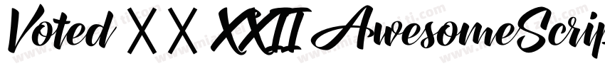 Voted 重置 XXII AwesomeScript字体转换